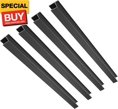 4 Pieces Hanging File Rails PVC Drawer Black 16 Inch File Cabinet Rails ...