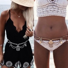 Latin Chaîne pour le Corps Bijoux de Ventrale Bikini Chain Hueftkette