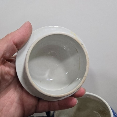 Vintage Staffordshire Teedose/Ingwerglas Weidenblau 6,5" hoch - Bild 14 von 16