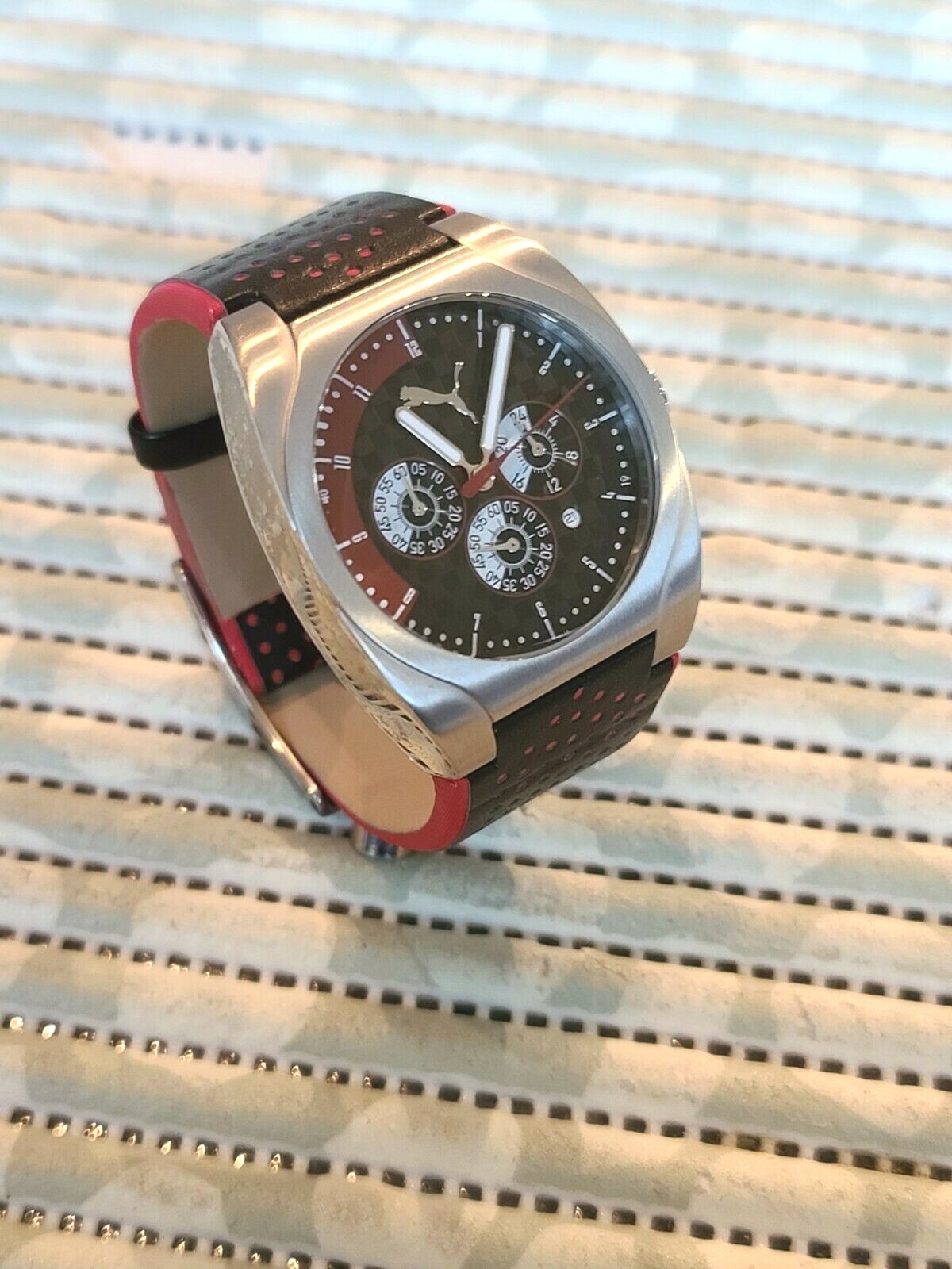 puma take pole position watch stainless steel 805