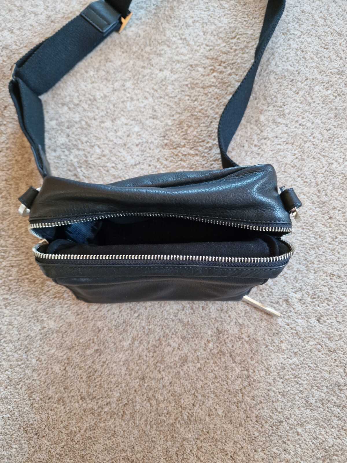 Whistles Leather Bibi Crossbody Bag Black eBay