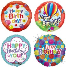 Happy Birthday 18" Foil Mylar Happy Birthday Party Balloon Decorations E