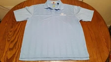 EcoTec Men's Short Sleeve Polo 3 Button Light Blue Spring Hill Country Club Logo
