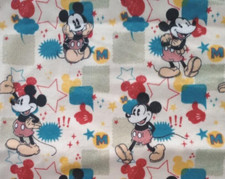 Disney mickey mouse fun fabric flannel 13 x 10 inch
