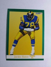 JACKIE SLATER 1991 FLEER FOOTBALL CARD # 275 C5224
