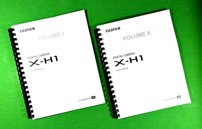 Owners Manual for Fujifilm X-H1 Camera 309 Pages W/Clear Covers!