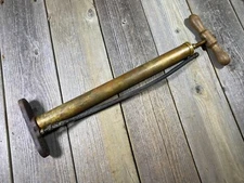 VINTAGE BIKE BICYCLE PUMP TALLMAN 1915 FLOOR PUMP SHOP PUMP WOOD HANDLE UNTESTED