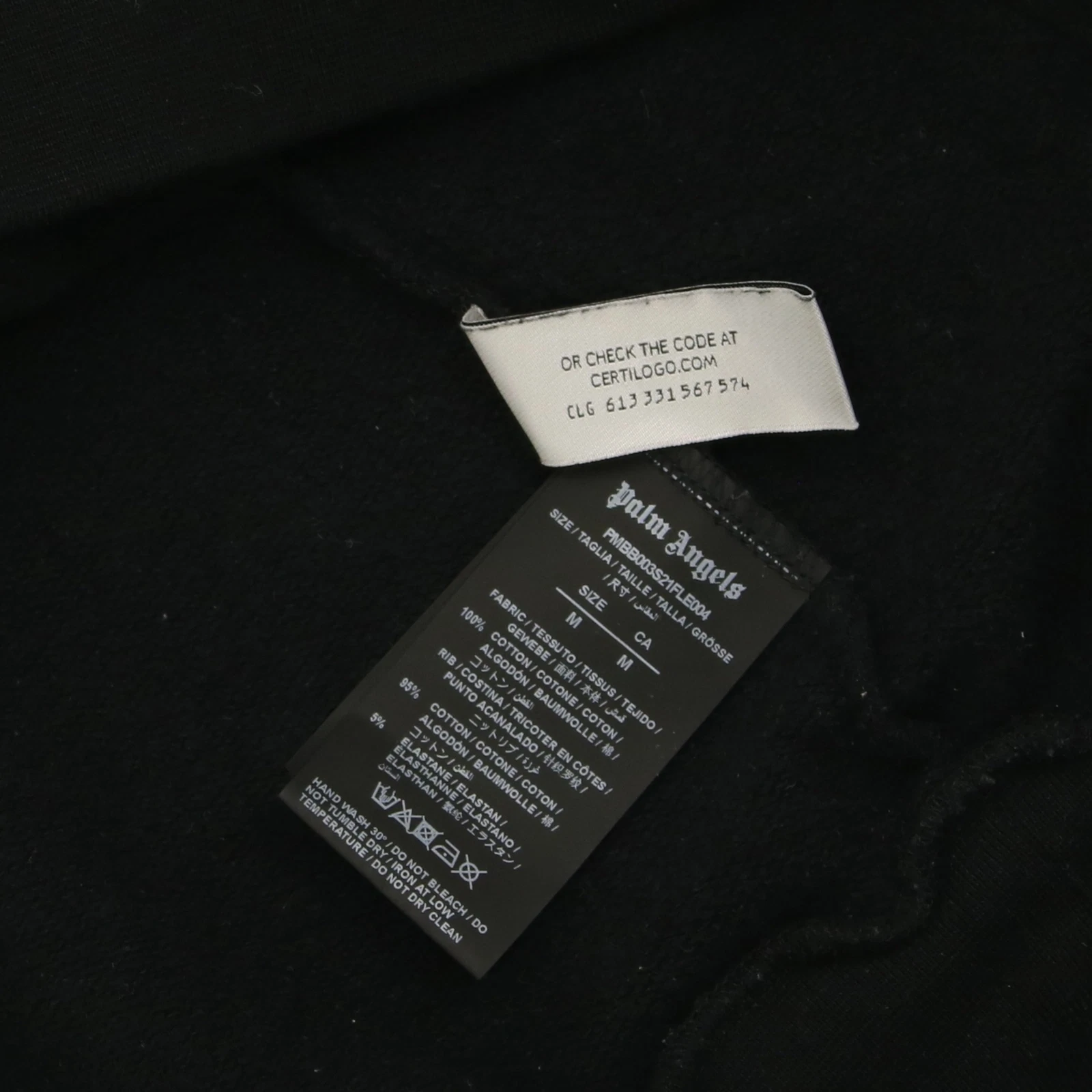 Felpa con cappuccio spray Palm Angels London taglia media nera