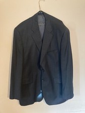 Vintage Chaps Ralph Lauren Blue Pinstripe 2 Button Suit Jacket - Size L