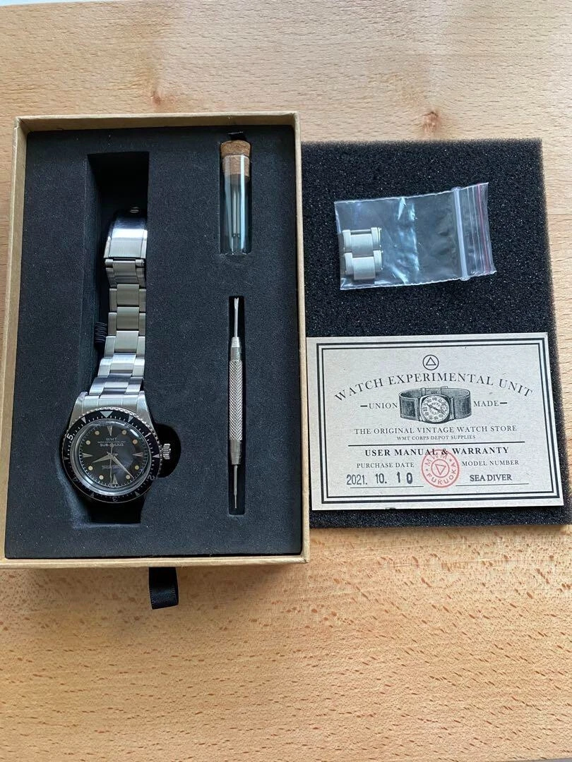 WMT Sub-Milius Special Edition Men's Watch 38mm Automatic NH35 Black Dial w/Box