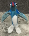 Penguin Art Glass Hand Blown Multicolor Murano Style Vintage Glass Figurine