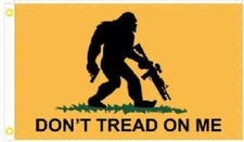 Bigfoot Don't Tread On Me 3'x5' Flag 100D Sasquatch 2nd Amendment BANNER