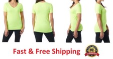 NIKE Women Short Sleeve T-Shirt Dri-Fit Medium Athlet Training Running Green 366
