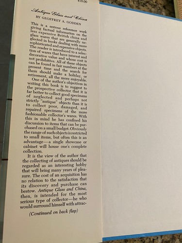1966 ANTIQUE GLASS AND CHINA BY GEOFFREY A. GODDEN HARDBACK Dust Jacket - Picture 2 of 10