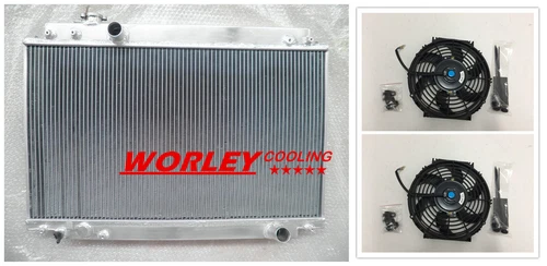 VIC-radiator & 10" FANS FOR LEXUS SC300 JZZ30 93-98/TOYOTA SOARER JZZ31 MT 91-00 - Picture 1 of 9
