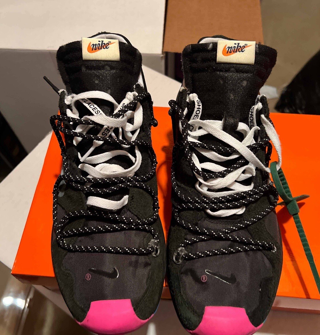 OFF WHITE X NIKE Taglia 15 5 Nike Air Zoom Terra Kiger 5 x BIANCO SPORCO atleta in corso nero