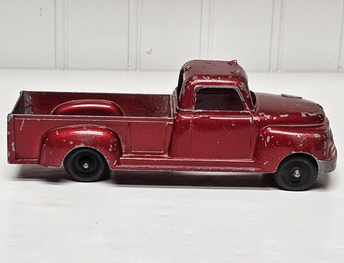 Vintage Structo Pressed Steel Metal Flake Red Stepside Pickup Truck - Picture 4 of 12