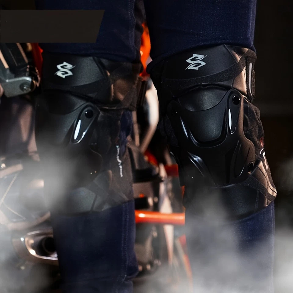 Наколенники для мотоциклов светоотражающие защитное снаряжение регулируемые ремни защита от ударов - Изображение 3 из 4