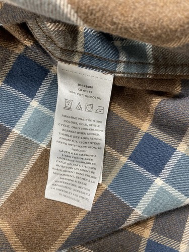 Pendleton Burnside Camicia di Flanella Uomo 2XL Marrone Plaid Outdoor Escursionismo Flaps - Foto 7 di 7