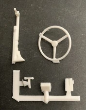 White Freightliner STEERING WHEEL, MORE 206 1624A  Model Car Parts COMBINE SAVE