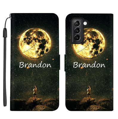 Personalized Phone Case For Samsung Galaxy S23 S22 S24 Flip Wallet Leather Cover