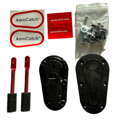 AeroCatch 120-2000 120 Series Flush Plus Black Hood Aluminum Pin
