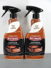 WEIMAN 22oz LEATHER CLEANER & CONDITIONER 🚗 SHOES CAR FURNITURE LOT 2 NEW USA