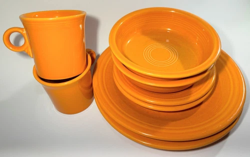 Fiesta Ware Mix & Match Plates Bowls Mugs Homer Laughlin Tangerine