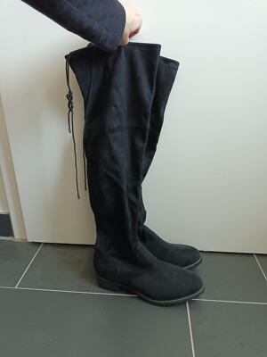 Stiefel Overknees Schwarz 37 Neu New Yorker Gothic