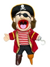 Silly Puppets Pirate Hand Puppet 2008 Hook Peg Leg Eye Patch