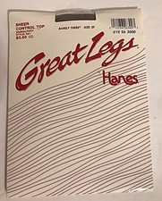 NWT HANES GREAT LEGS PANTYHOSE NYLON STOCKINGS HOSIERY SANDALFOOT  691