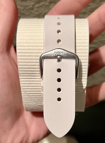 Orologio Uomo Fossil Poptastic Quadrante 3 Occhielli Sport Silicone Bianco FS5223 S - Foto 3 di 4