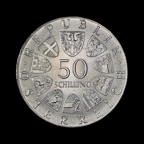 AUSTRIA. 1974, 50 Schilling, Silver - Austrian Broadcasting, ORF Symbol UNC 3 - Picture 2 of 3