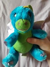 2019 MVP Winkeez Wink-e-pedia Dragon Blue Green Wings Purple Stuffed Animal 9"