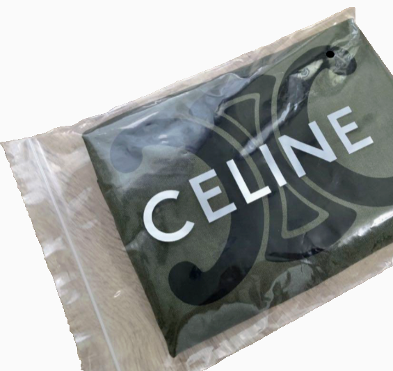 VIP【関税送料無料】希少 CELINE TOTE BAG CELINE Tote Bag Vip Gift Eco bag Triomphe Green Limited