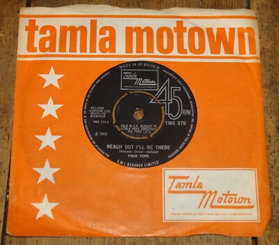 FOUR TOPS ~ REACH OUT I'LL BE THERE b/w UNTIL YOU ~ UK MOTOWN 7'' 1965 NEAR MINT