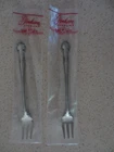 Set of 2 Gorham ENGLISH GADROON Sterling Silver Cocktail Forks 5 3/8" Long