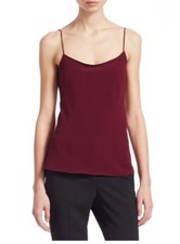  200 New Theory Women'S Purple Round Neck Spaghetti Strap Camisole Shirt Size M