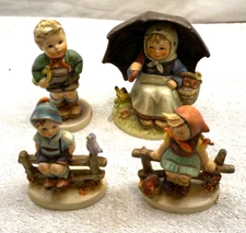 FOUR VINTAGE GOEBEL #9 SMILING THROUGH WAYSIDE JUST RESTING 111, 112 TRUMPET  97