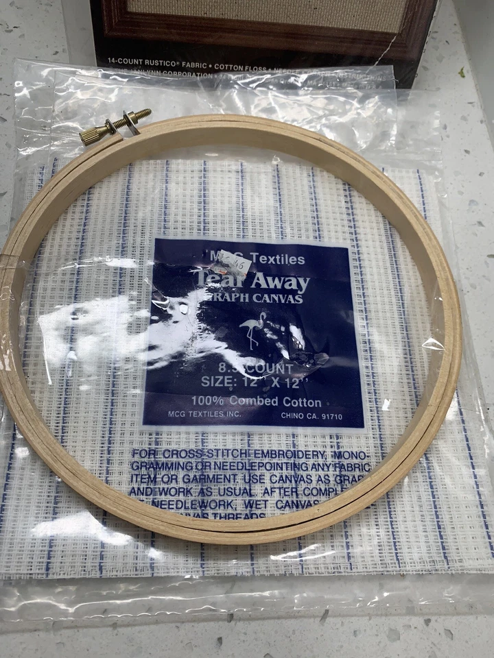 Lote 2 Galletas Janlynn Kit Punto de Cruz Contado Alma Lynne y Lona Tear Away Foto 2 de 4