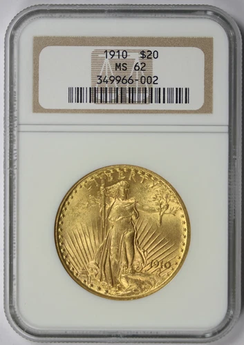 1910 Saint Gaudens Double Eagle Gold $20 MS 62 NGC