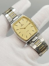 SWISS [MINT] 28mm OMEGA De Ville 1980's Gold Dial Two-tone Men's Watch 1365