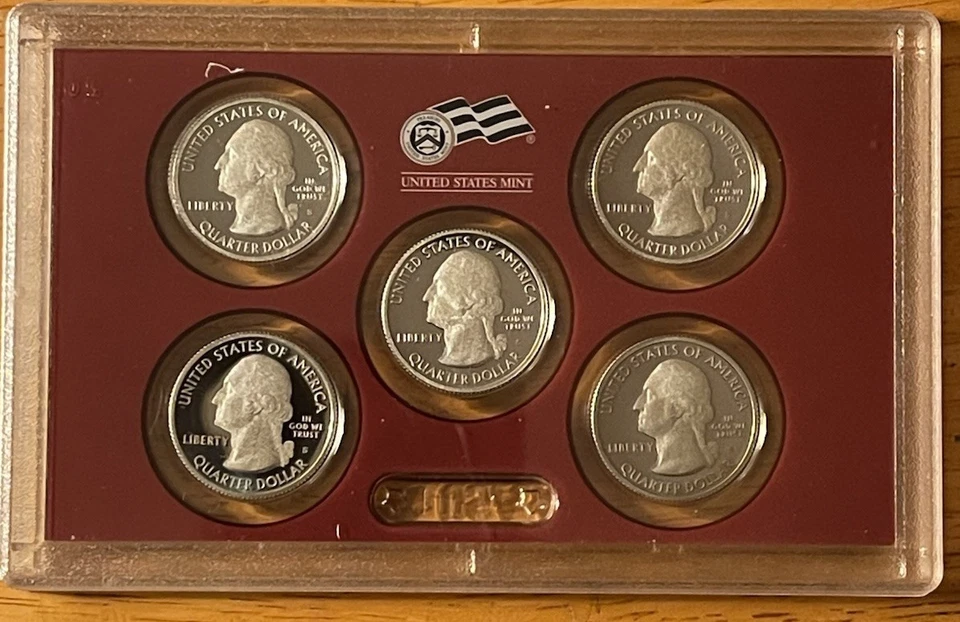 2010 U.S. Mint American The Beautiful Quarters Silver Proof Set W/ COA & Box - Image 2 of 2