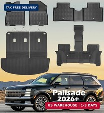 Floor Mats for 2026 Hyundai Palisade 7 Seats/Captain Seat Only Gas All Weather