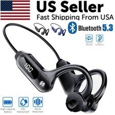Bluetooth 5.3 Bone Conduction Headset Wireless Outdoor Sport Open Ear Headphones