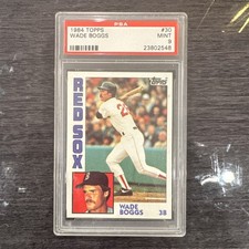 WADE BOGGS 1984 Topps Baseball Card RED SOX Yankees Rays HOF PSA 9 