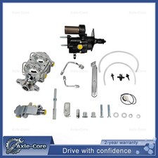 Power Brake Booster Chrome Master Disc Drum Kit Universal Hydrobooster Hydraulic
