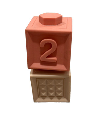 Silicone Baby Blocks Replacement #2 & #4 Montessori Sensory Teething Blocks