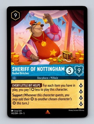 TCG Lorcana Karte Sheriff of Nottingham - Bushel Britches 5 145/204 ENG