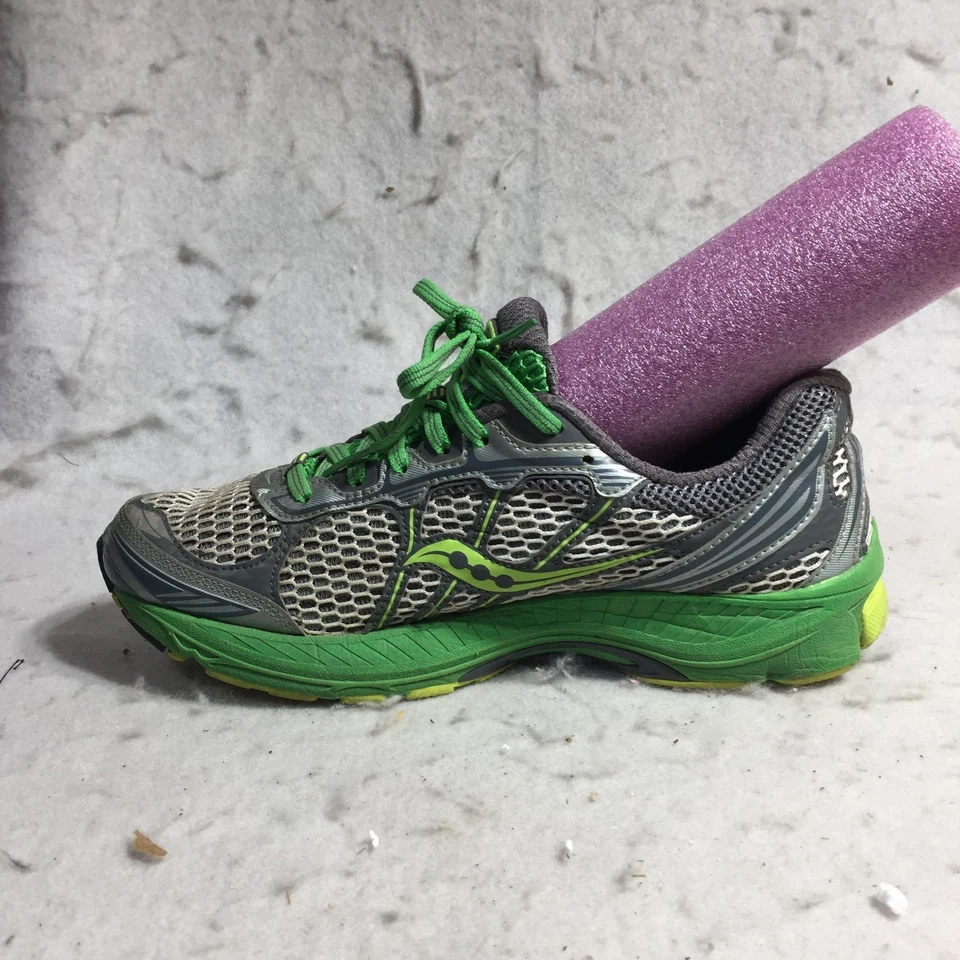 Zapatillas deportivas Saucony Pro Grid 5 para mujer 9 gris verde con cordones Foto 3 de 4